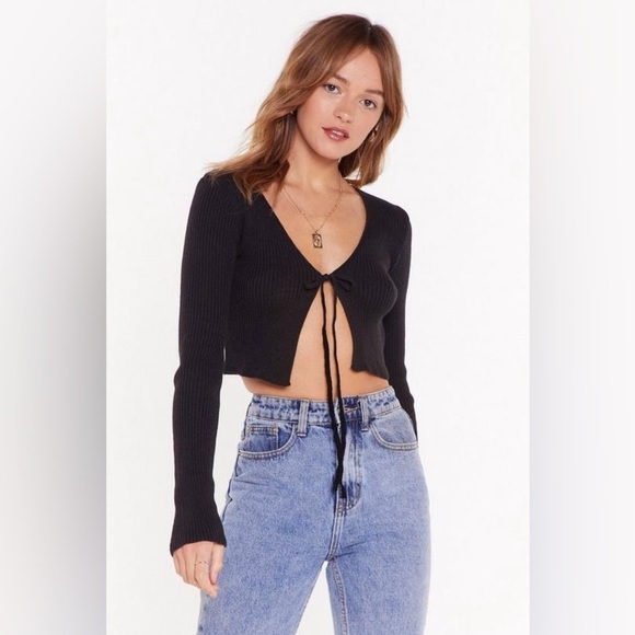 Nasty Gal Sweaters - NASTY GAL CROPPED CARDIGAN
